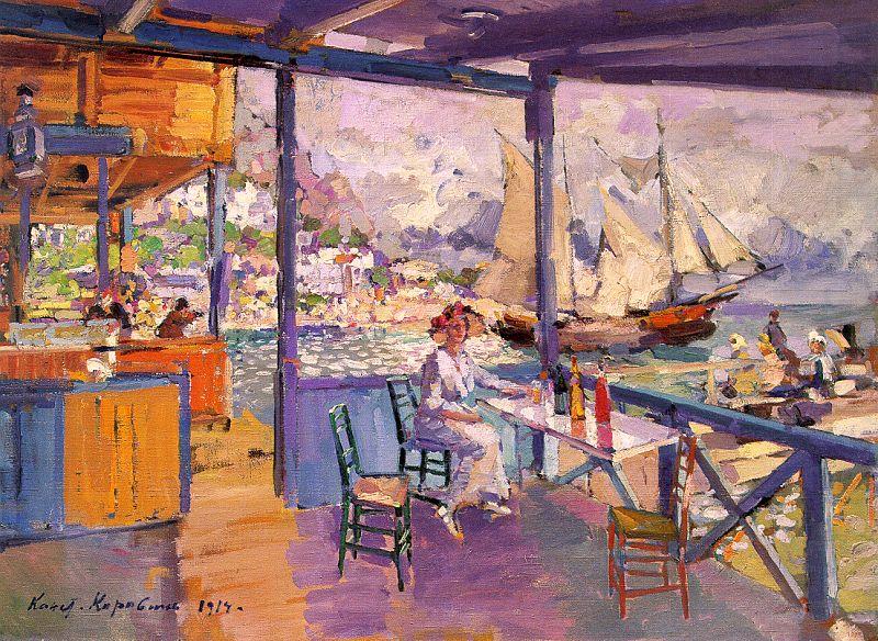 Pier in Gurzuf, Konstantin Korovin